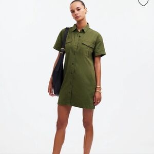 Madewell Oversized Mini Shirtdress NS225 Sz S, New